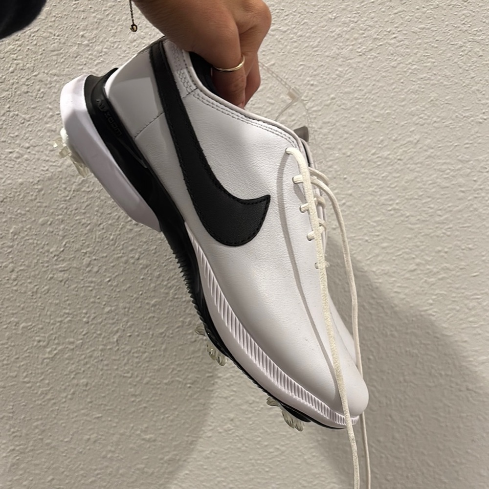 Nike White and Black golf shoes